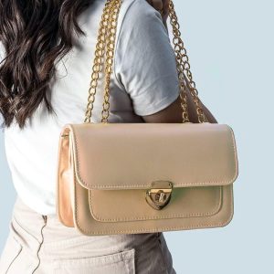 Girl's PU Leather Plain Shoulder Bag